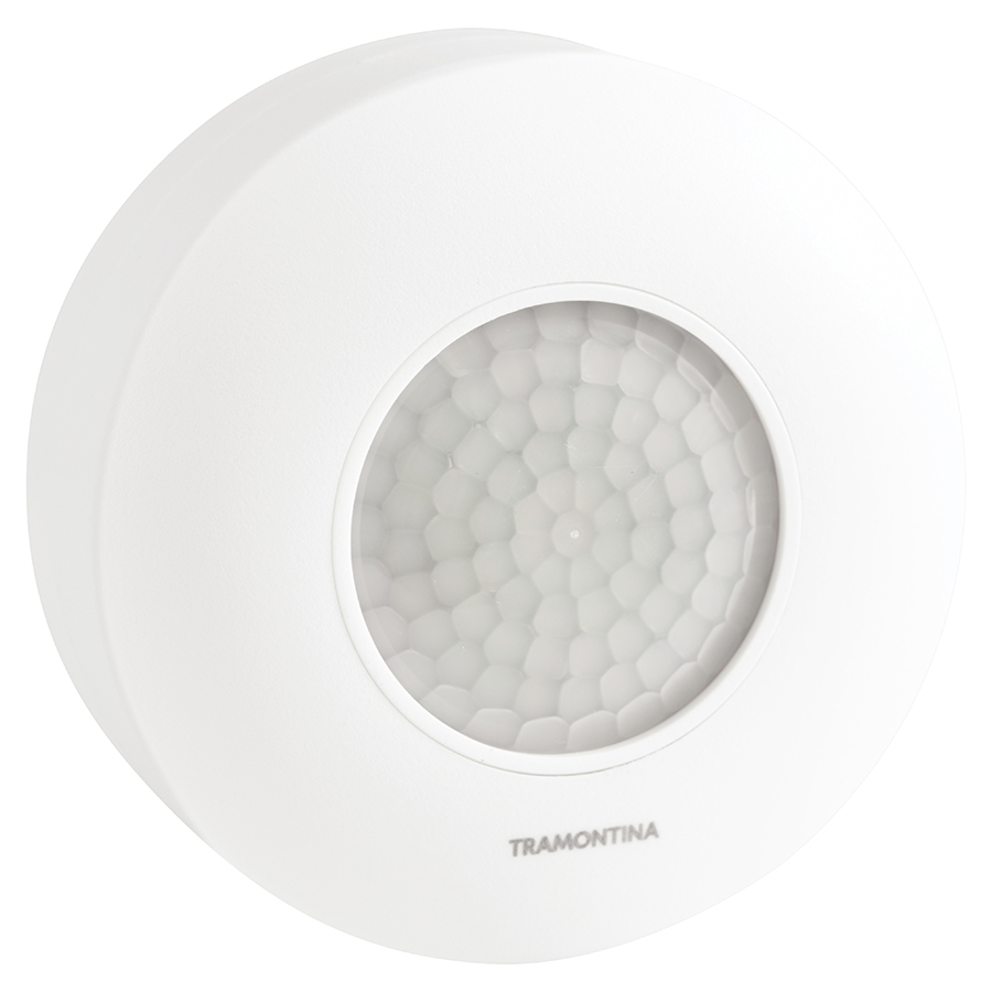 [57100101] SENSOR DE PRESENCIA SOBREPONER DE TECHO 360° BIVOLT CON FOTOCELULA BLANCO