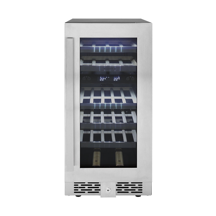 [94896001] VINOTECA EN ACERO INOX 38X82CM T-SMART 27G 220V