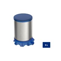 [94538804] BASURERO SOFIE 5 L., CON PEDAL, CUERPO EN ACERO INOX Y  TAPA PLASTICA  AZUL