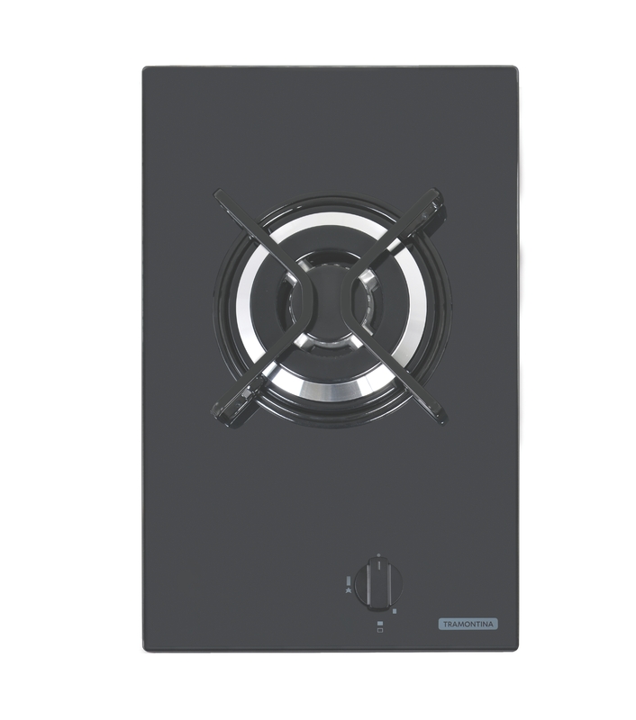 [94702121] - PLACA DE COCCION DOMINO 1GG TRI 30, PERFECTA, CON TRIPLE LLAMA, EN VIDRIO TEMPLADO NEGRO, 30X50 CM (desc.)