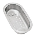CESTA PERFORADA, EN ACERO INOX., PARA CUBA Y TABLA AUXILIAR