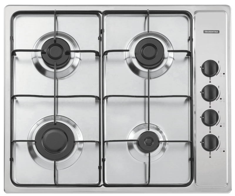 - PLACA DE COCCION BRASIL 4GX 60 EN ACERO INOXIDABLE