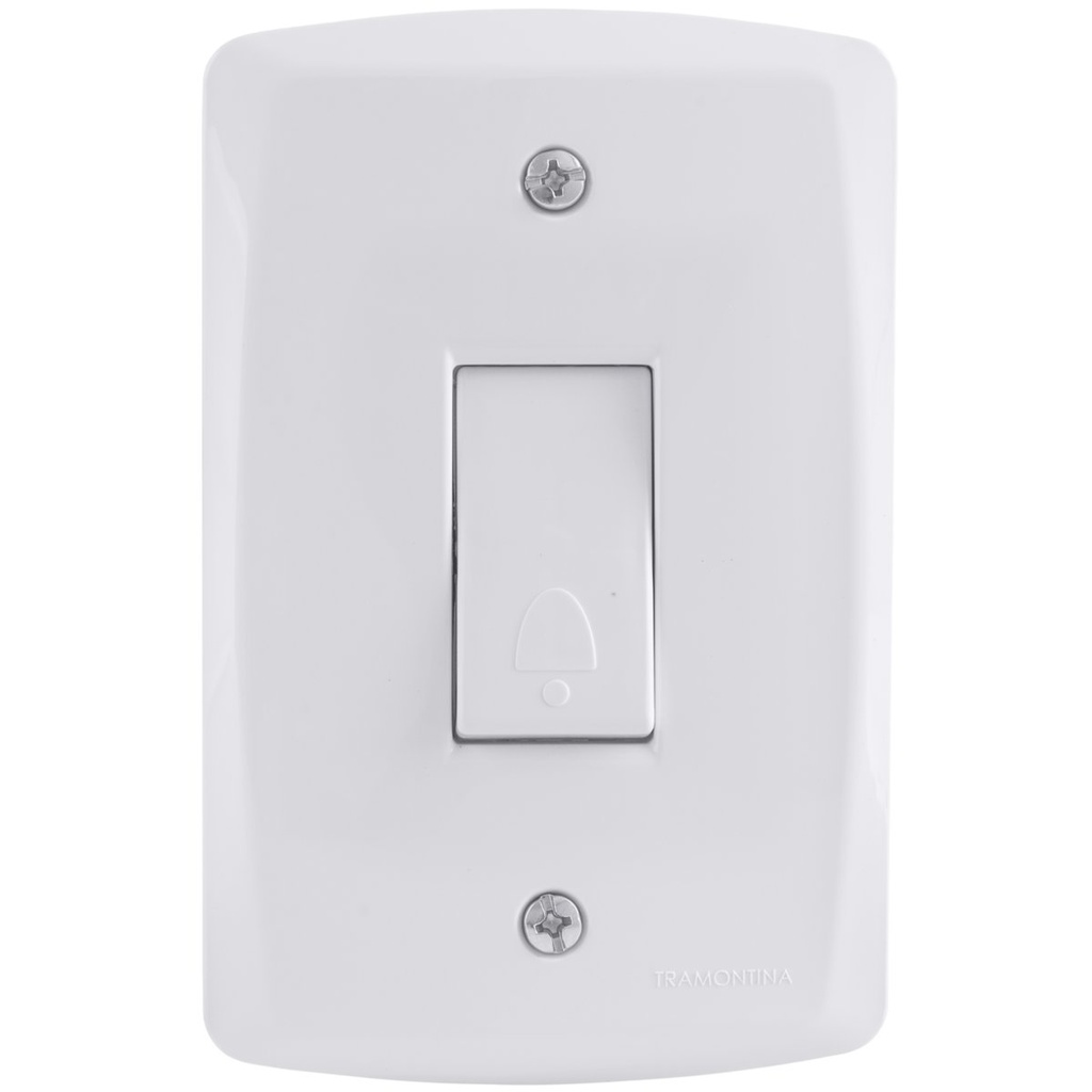 CONJUNTO ARMADO 1 PULSADOR TIMBRE 10A 250V BLANCO LUX2