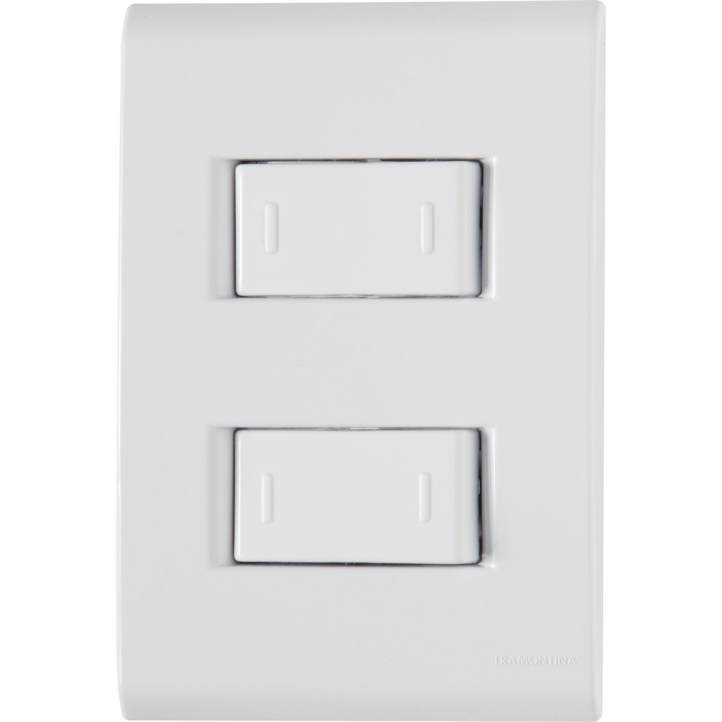 CONJUNTO ARMADO 2 INTERRUPTORES CONMUTADOR 10A 250V BLANCO LIZ