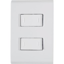 CONJUNTO ARMADO 2 INTERRUPTORES CONMUTADOR 10A 250V BLANCO LIZ