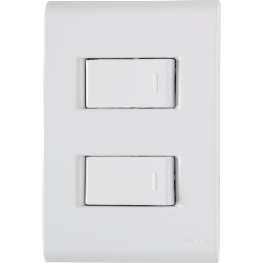 CONJUNTO ARMADO 2 INTERRUPTORES SIMPLE 10A 250V BLANCO LIZ