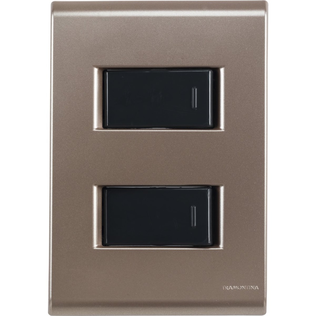 CONJUNTO ARMADO 2 INTERRUPTORES SIMPLE 10A 250V ORO VIEJO LIZ