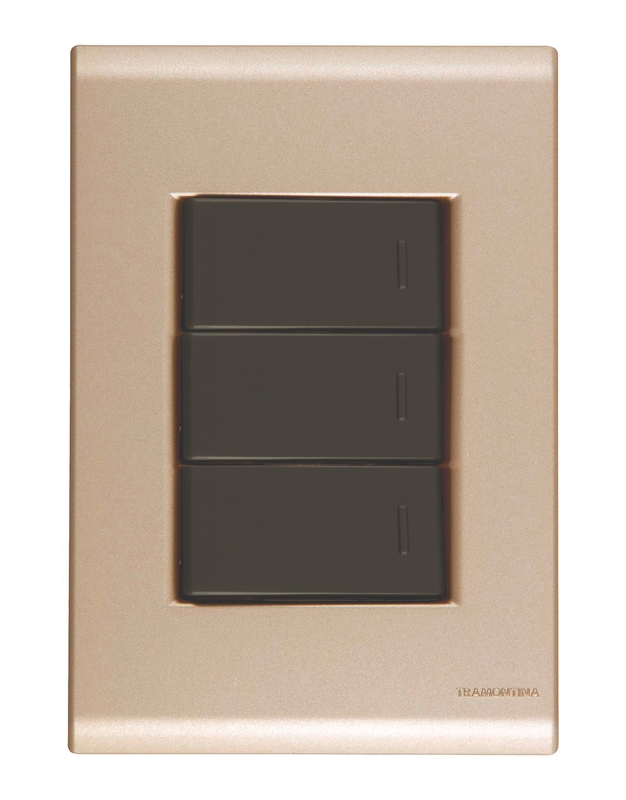 CONJUNTO ARMADO 3 INTERRUPTORES SIMPLE 10A 250V ORO VIEJO LIZ