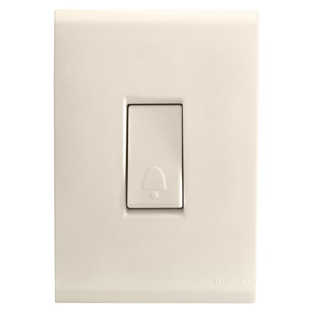 CONJUNTO ARMADO PULSADOR DE TIMBRE 10A 250V BEIGE LIZ