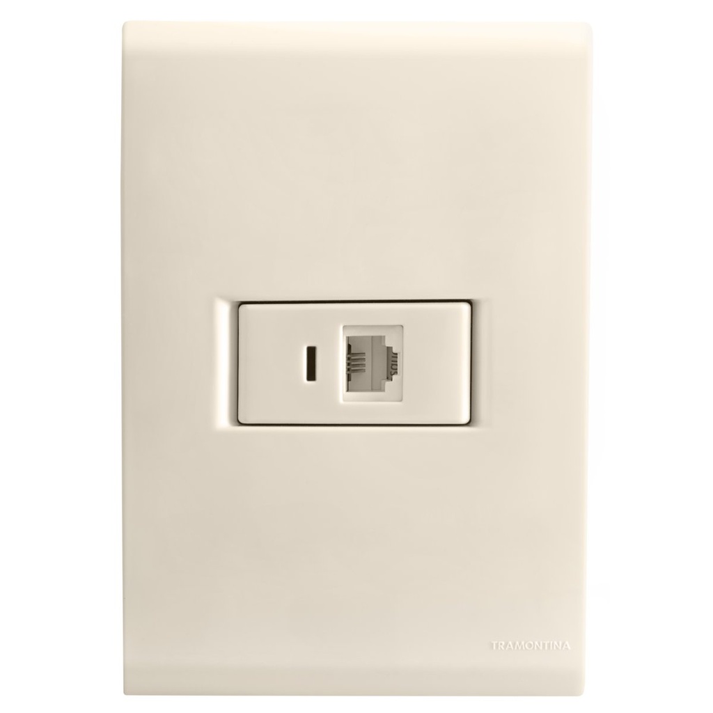 CONJUNTO ARMADO TOMA RJ11 TELEFONO BEIGE LIZ