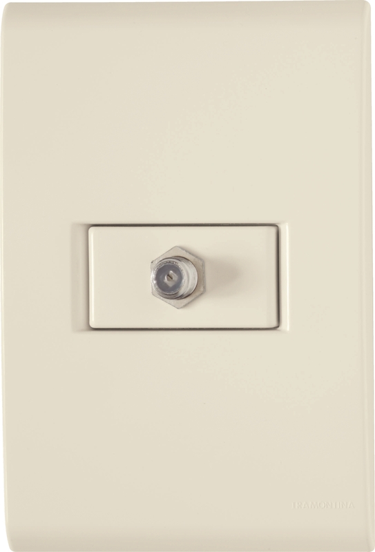 CONJUNTO ARMADO TOMA TV/SAT COAXIAL BEIGE LIZ