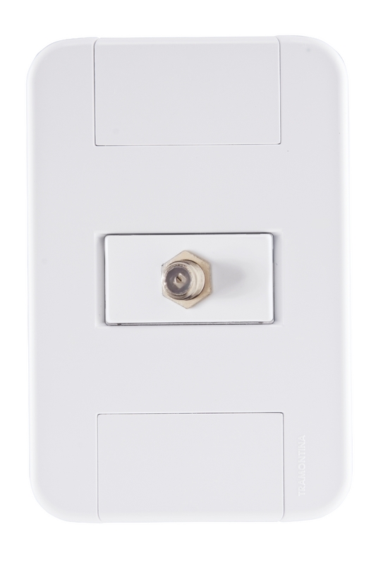 CONJUNTO ARMADO TOMA TV/SAT COAXIAL BLANCO TABLET