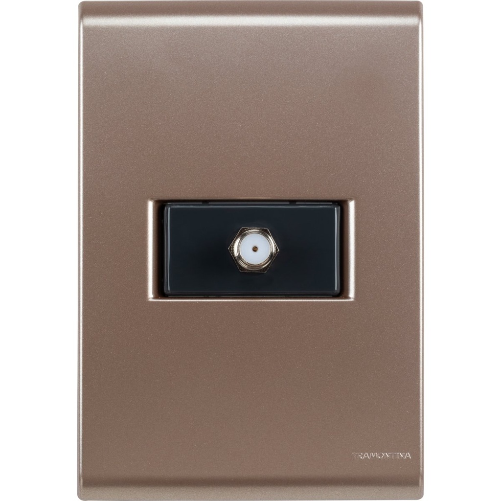 CONJUNTO ARMADO TOMA TV/SAT COAXIAL ORO VIEJO LIZ