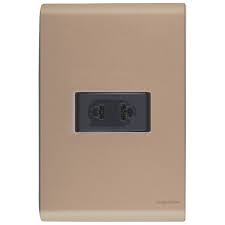 CONJUNTO ARMADO TOMACORRIENTE 2P UNIVSERSAL 10A-15A 250V ORO VIEJO LIZ