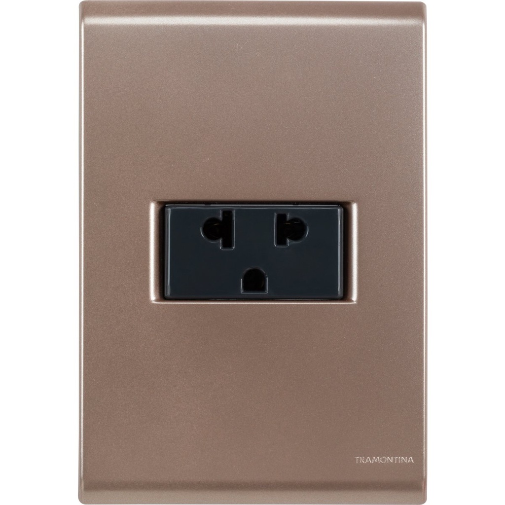 CONJUNTO ARMADO TOMACORRIENTE 2P+T UNIV 10-15A 250V ORO VIEJO LIZ