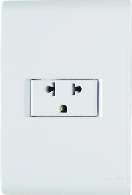 CONJUNTO ARMADO TOMACORRIENTE 2P+T UNIVERSAL 10A-15A 250V BLANCO LIZ