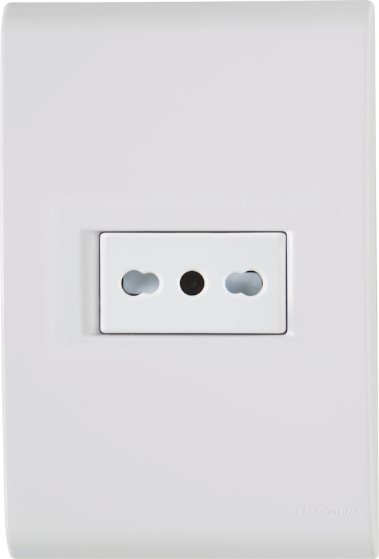 CONJUNTO ARMADO TOMACORRIENTE MODELO ITALIANO 2P+T 10A-16A BLANCO LIZ