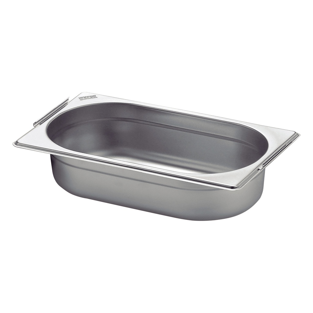 CUBA 1/4 CON ASAS ACERO INOXIDABLE - PROFUNDIDAD 65MM