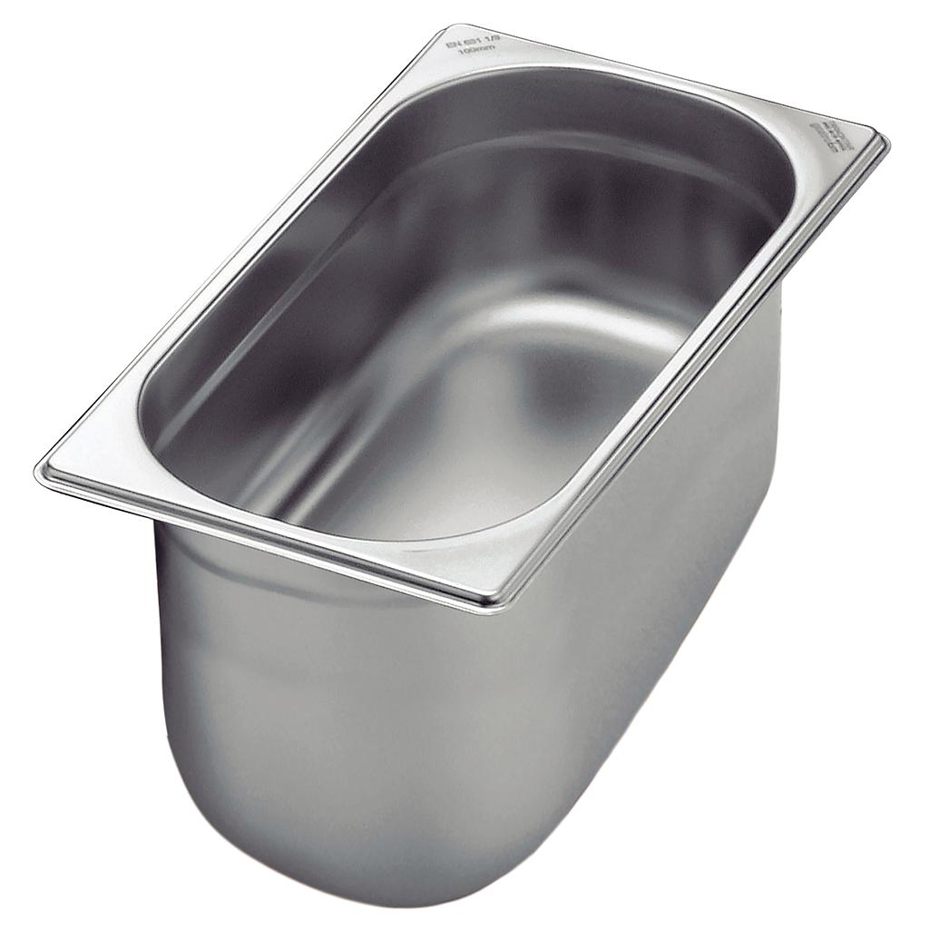 [61055203] CUBA GASTRONOMICA 1/3 SIN ASAS EN ACERO INOXIDABLE - PROFUNDIDAD 200 MM