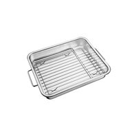 [61409380] FUENTE PARA HORNEAR CON PARILLA EN ACERO INOXIDABLE SERVICE