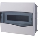 CUADROS PARA DISTRIBUICION DE EMPOTRAR CON TAPA TRASPARENTE - CAPACIDAD 12 DIN / 8 NEMA