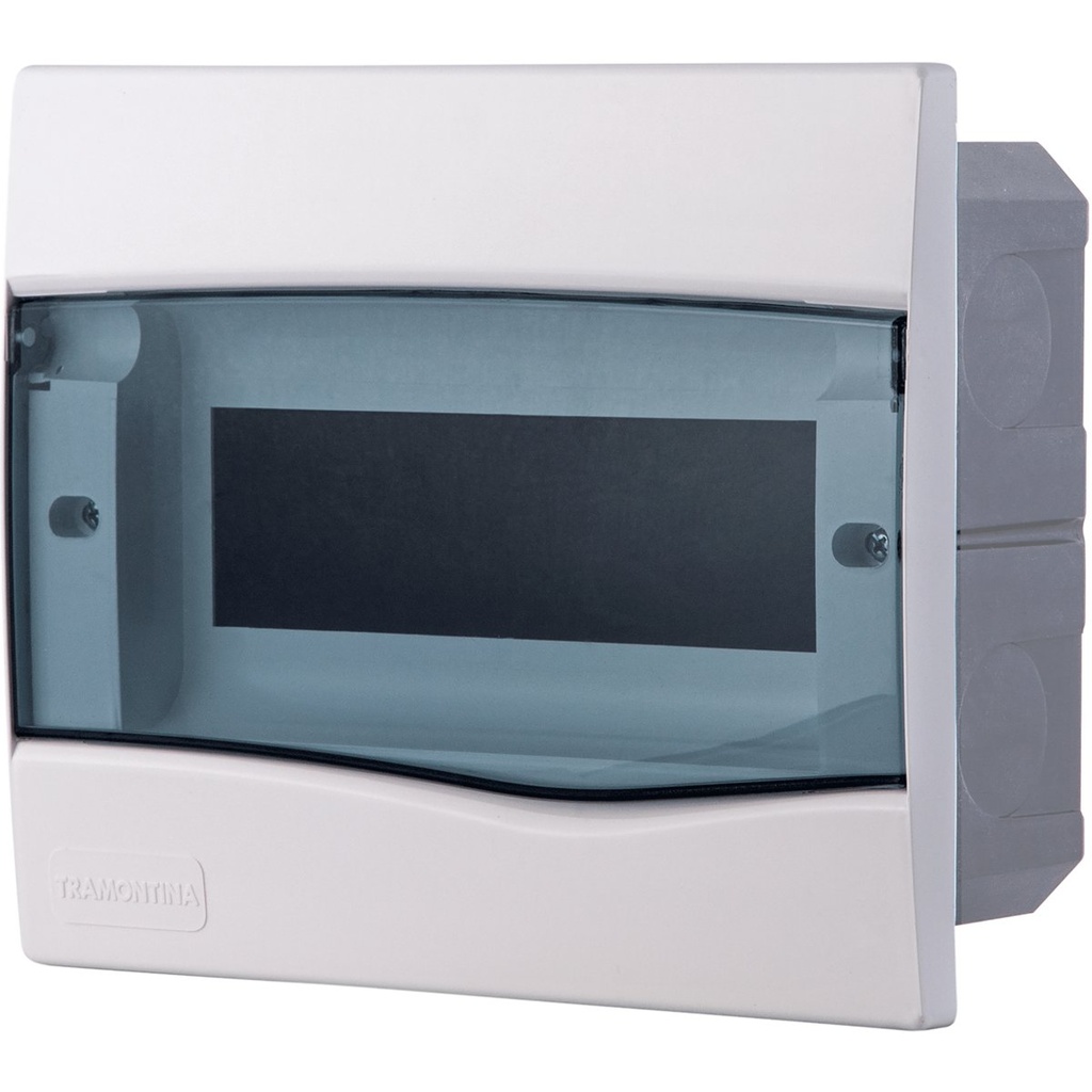 CUADROS PARA DISTRIBUICION DE EMPOTRAR CON TAPA TRASPARENTE - CAPACIDAD 9 DIN / 6 NEMA