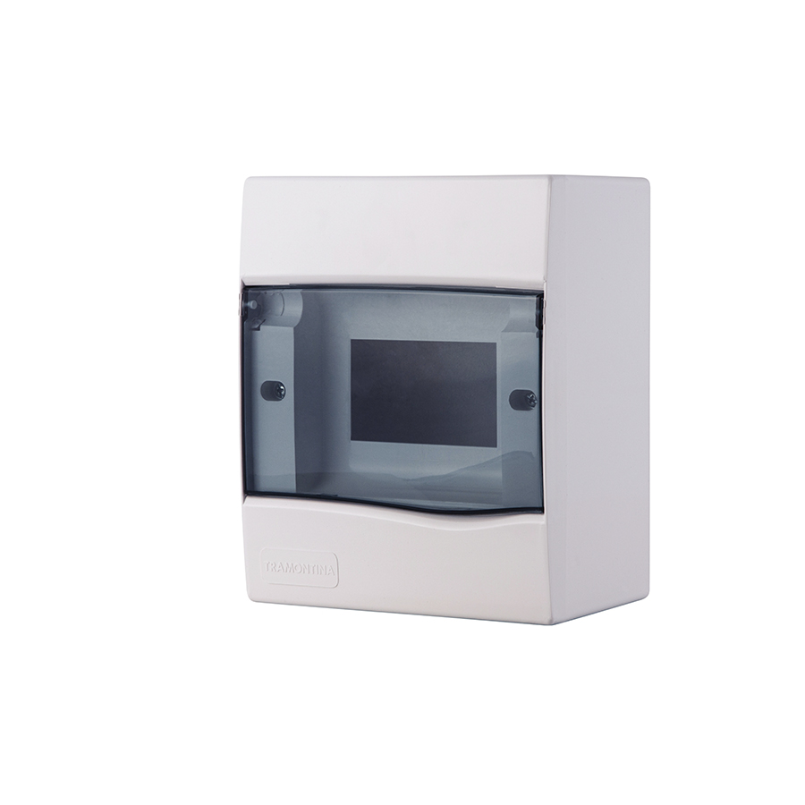 CUADROS PARA DISTRIBUICION DE SOBREPONER CON TAPA TRASPARENTE - CAPACIDAD 5 DIN / 3 NEMA