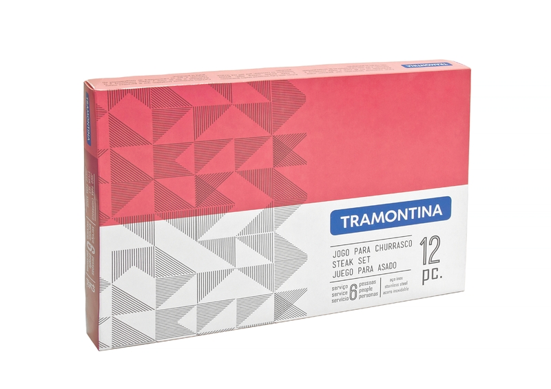 JUEGO DE CUBIERTOS PARA CHURRASCO EN ACERO INOXIDABLE 12 PIEZAS LAGUNA