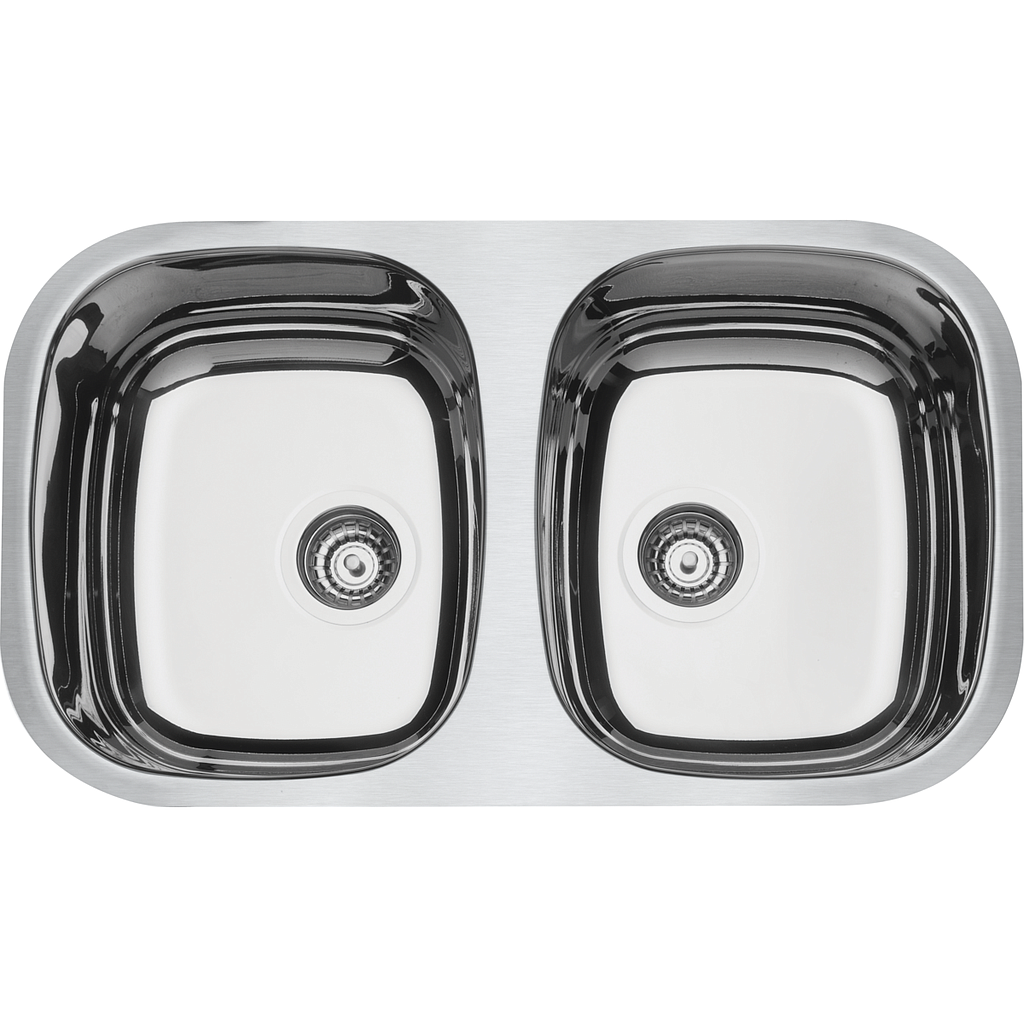 CUBA ISIS 2C 34 BL, PRIME, DE EMPOTRAR, EN ACERO INOX. ALTO BRILLO 72X40 CM