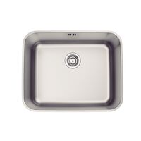 CUBETA DORA 50BL R6, EN ACERO INOX. SATINADO, DE BAJO PONER, 50X40X20 CM.