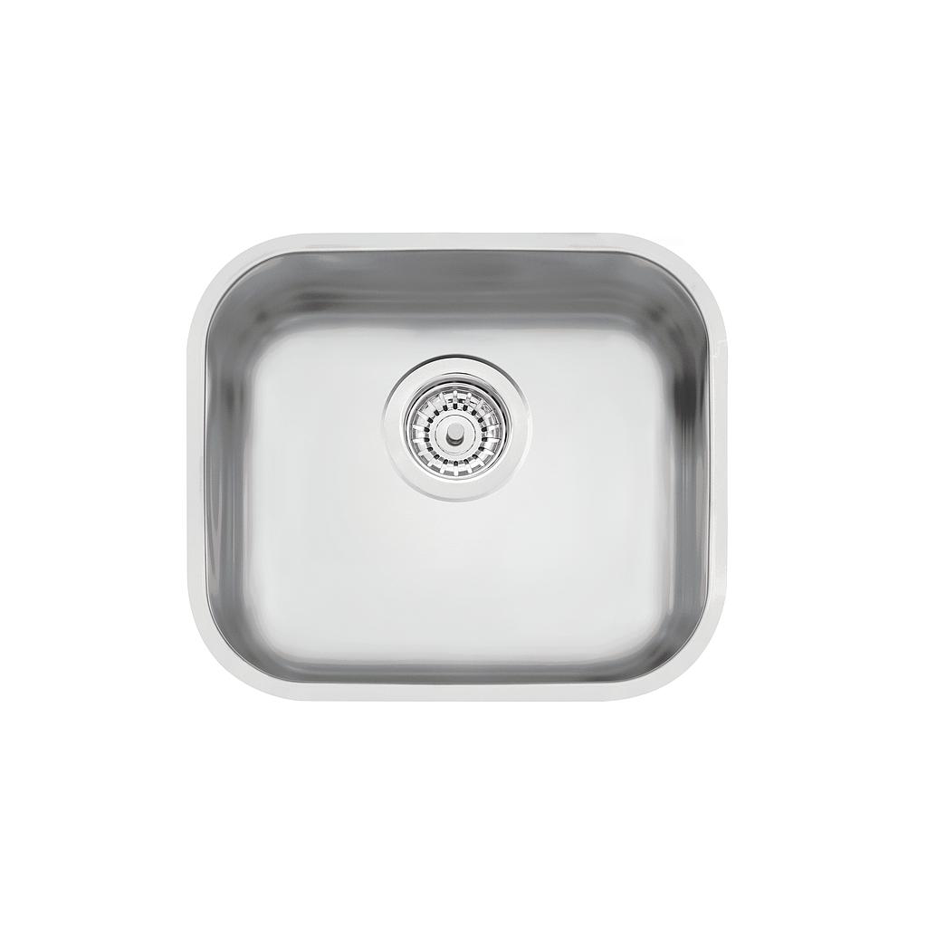 CUBETA LAVINIA 40 BL, PRIME, DE EMPOTRAR, EN ACERO INOX. SATINADO, 40X34 CM, CON VALVULA