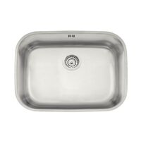 CUBETA LAVINIA 48 BL, PRIME, DE BAJO PONER, EN ACERO INOX. SATINADO, 48X34 CM. (desc)