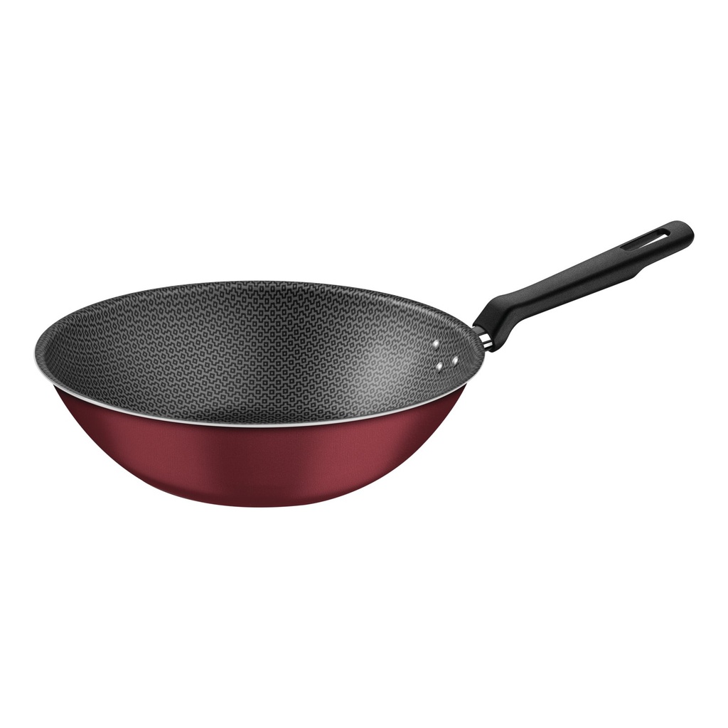 [20395728] OLLA WOK ROJA ANTIADHERENTE 3,6 L. Ø 28CM. LORETO