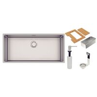 [94000953] CUBETA QUADRUM 90, EN ACERO INOX., DESIGN COLLETION, 90X40 CM. CON ACCESORIOS