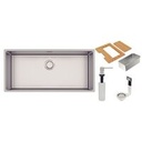 CUBETA QUADRUM 90, EN ACERO INOX., DESIGN COLLETION, 90X40 CM. CON ACCESORIOS