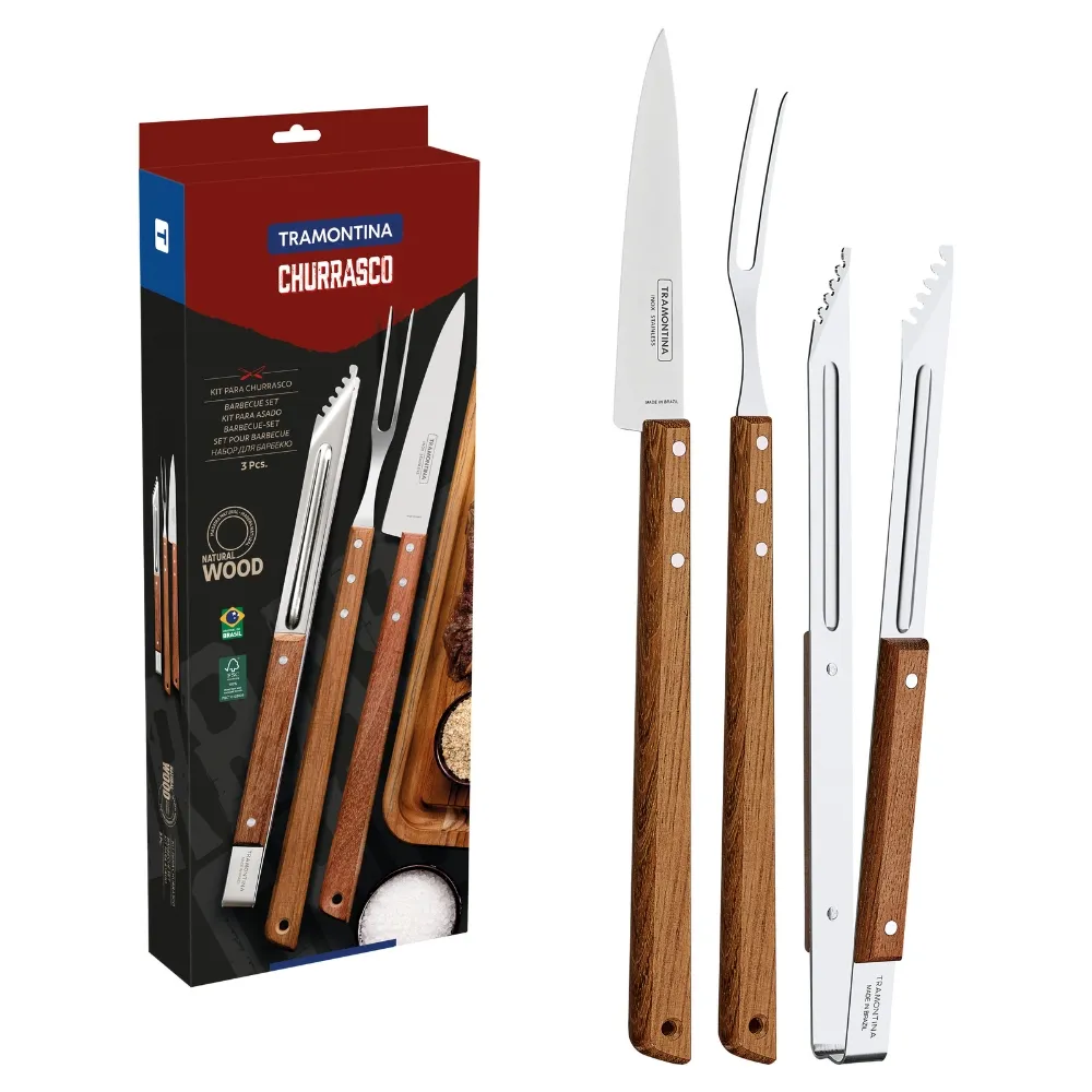 JUEGO PARA CHURRASCO 3 PIEZAS