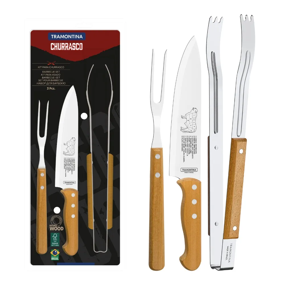 JUEGO PARA CHURRASCO 3 PIEZAS