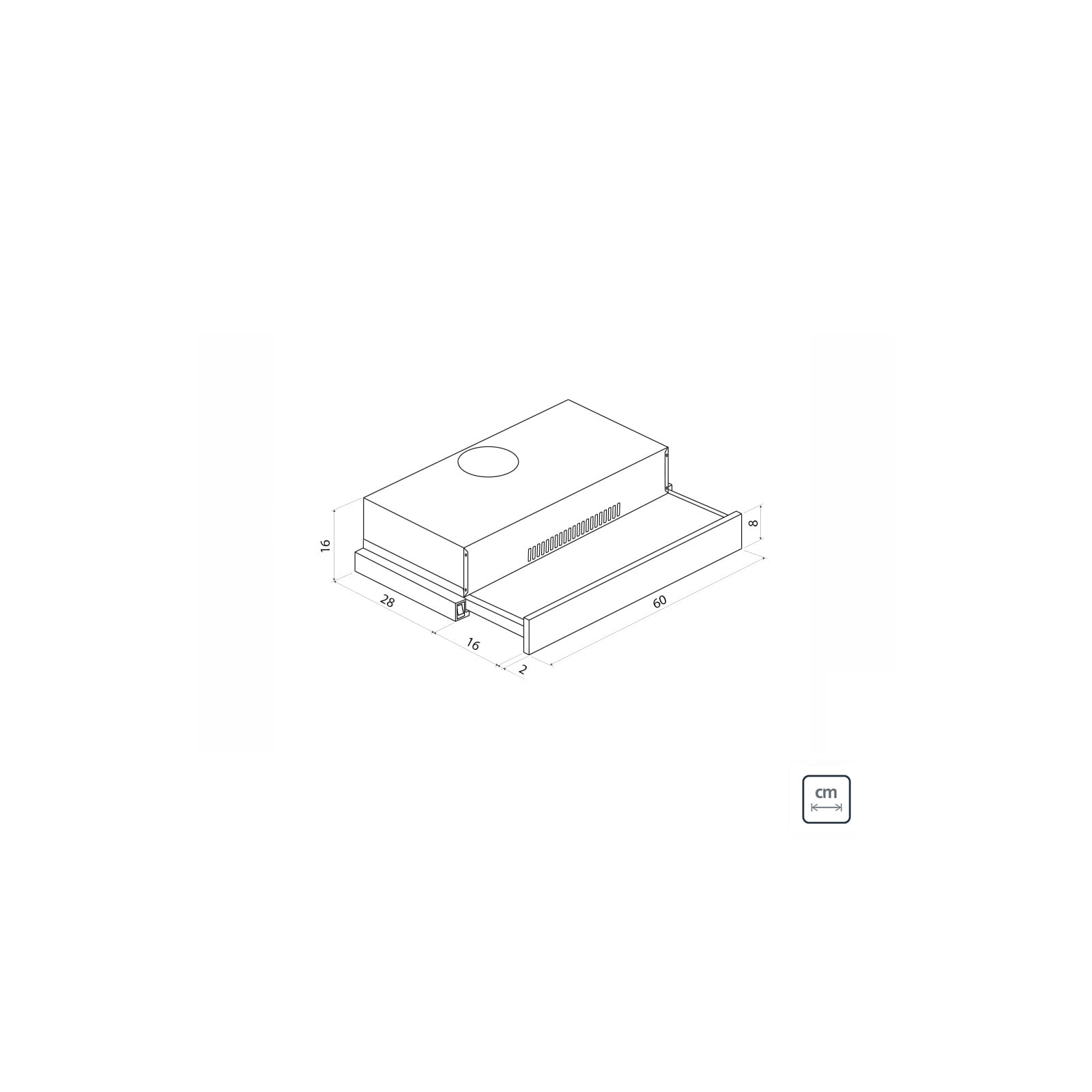 DEPURADOR DE PARED RETRACTIL SLIDE 60, STANDARD, EN ACERO INOX., 60 CM B2B