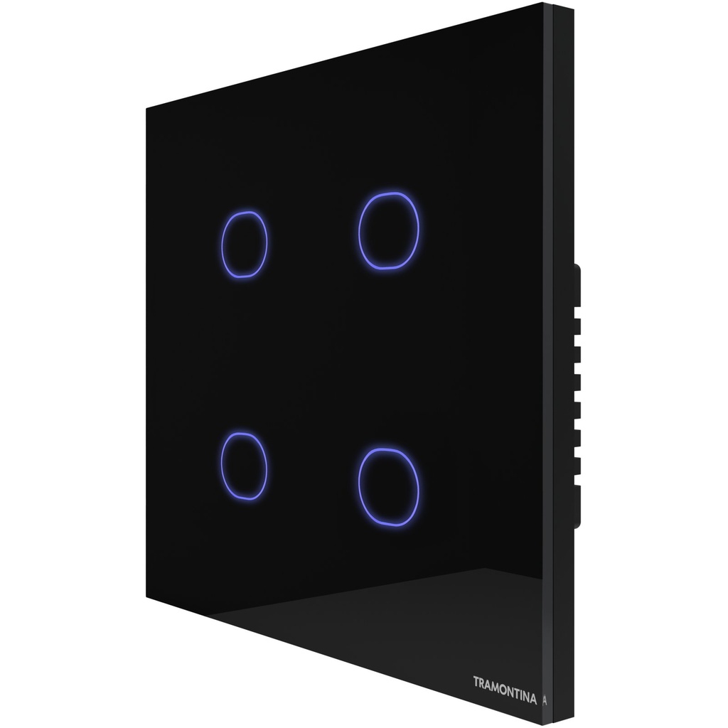 INTERRUPTOR ONNE TOUCH SMART 4X4  NEGRO CON 4 CANALES