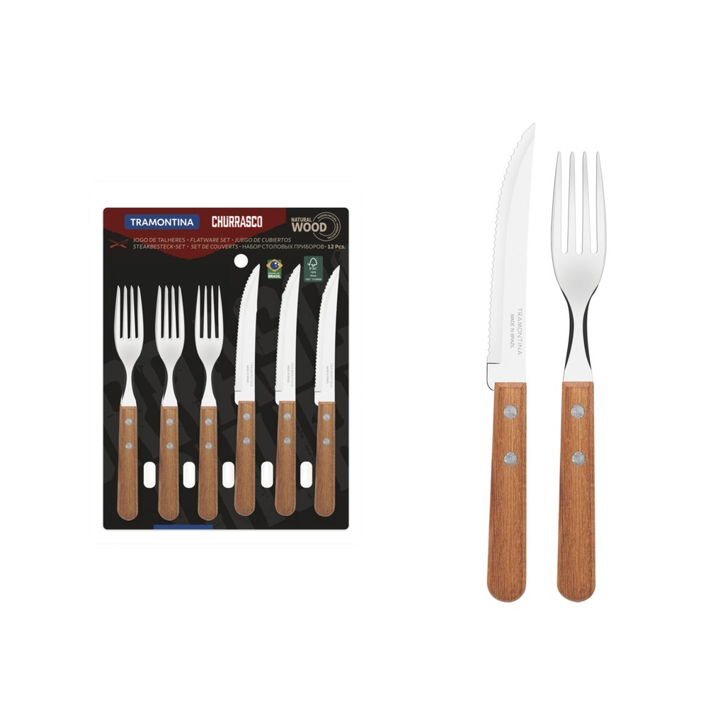 [22399030] JUEGO DE CUBIERTOS PARA CHURRASCO 12 PIEZAS DYNAMIC