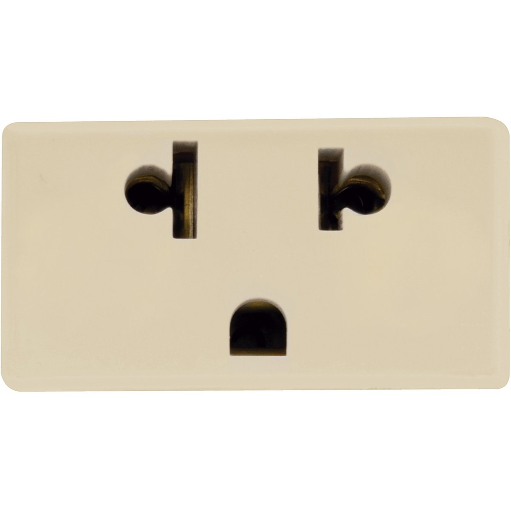 [57119028] MODULO TOMACORRIENTE 2P+T UNIVERSAL 10A-15A 250V BEIGE