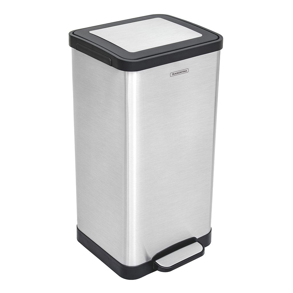 [94538615] - BASURERO QUADRATTA 15 L, CON PEDAL SIMPLE, EN ACERO INOX.