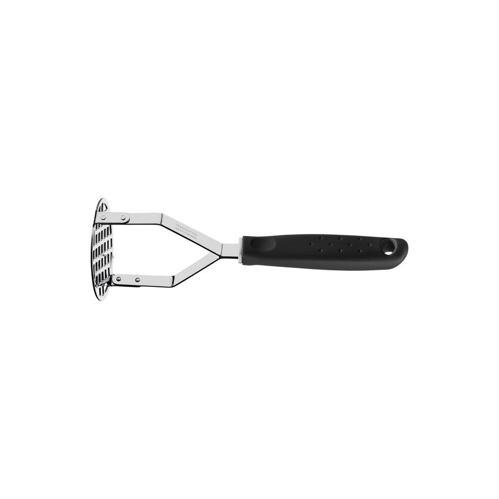 [25655100] PURETERA EN ACERO INOXIDABLE 24 CM. CON MANGO NEGRO UTILITA