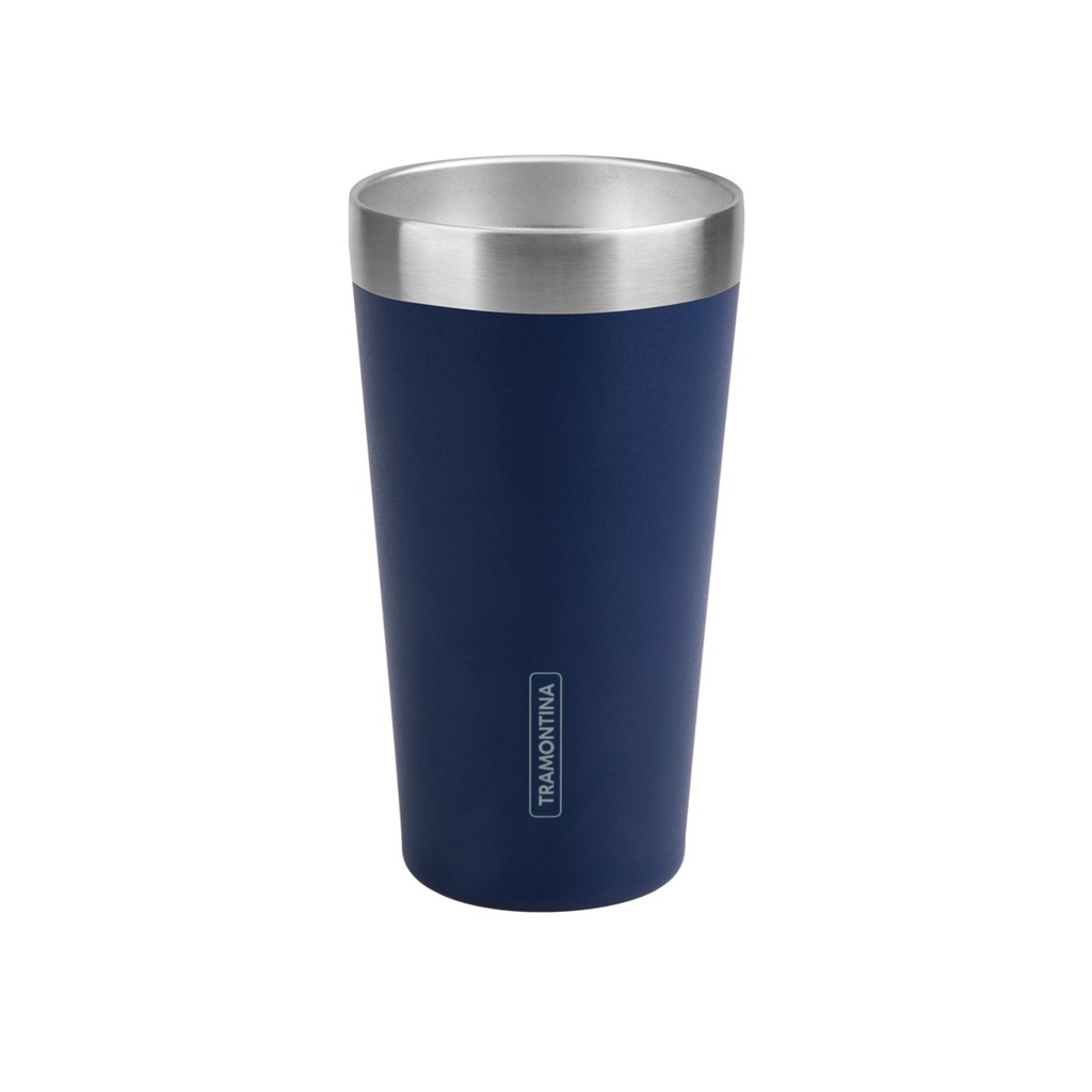 [61646420] VASO TERMICO EN ACERO INOX AZUL SIN TAPA 0,42L. EXATA