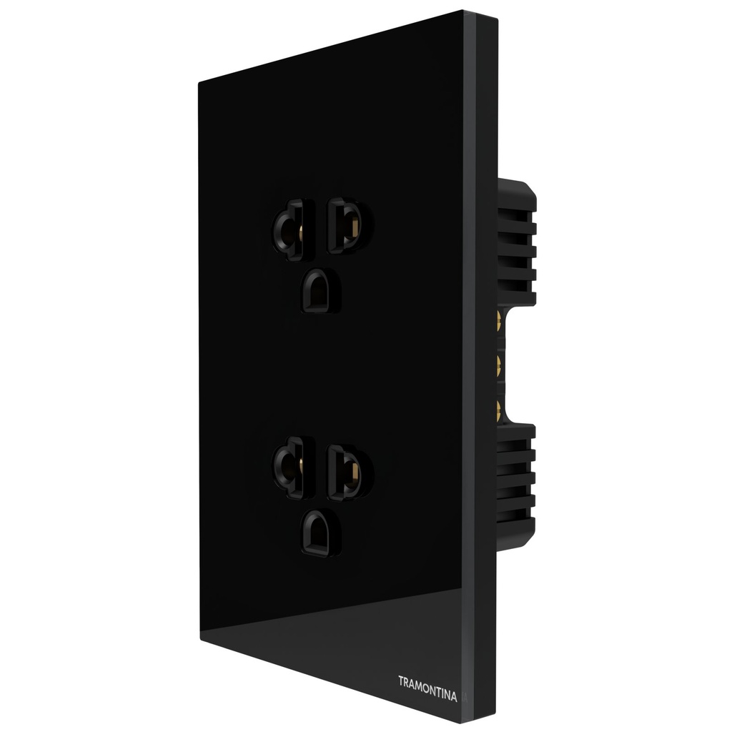 [57199061] TOMA DOBLE 2P+T UNIVERSAL 15A NEGRO