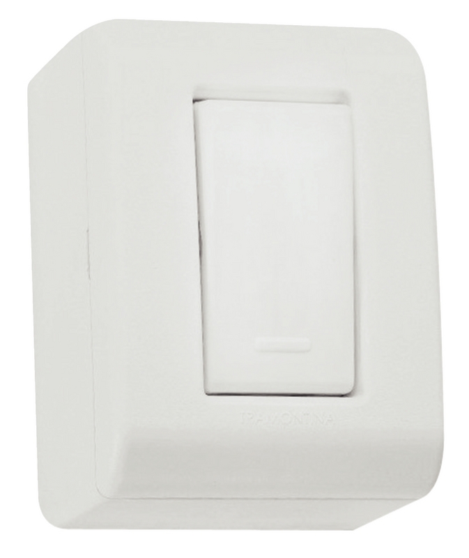 CONJUNTO ARMADO SOBREPONER INTERRUPTOR SIMPLE 10A 250V BLANCO LIXFLEX