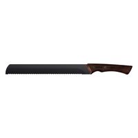 CUCHILLO CON SIERRA 10" Y MANGO DE MADERA - CHURRASCO BLACK