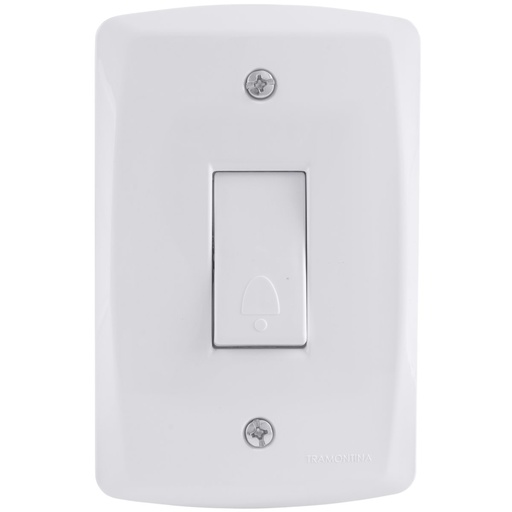 CONJUNTO ARMADO 1 PULSADOR TIMBRE 10A 250V BLANCO LUX2