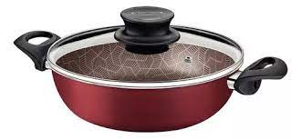 ARROCERA ROJA CON TAPA DE VIDRIO Ø24 CM PARIS