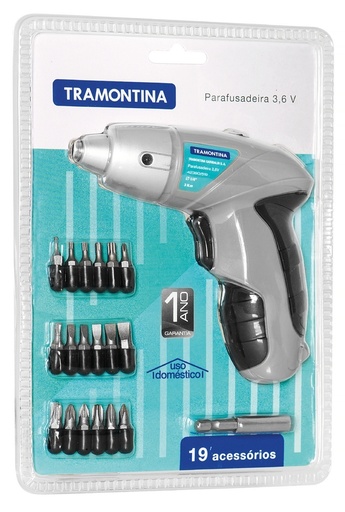 ATORNILLADOR 1/4" A BATERIA NI-CD 3,6 V - 21 PIEZAS